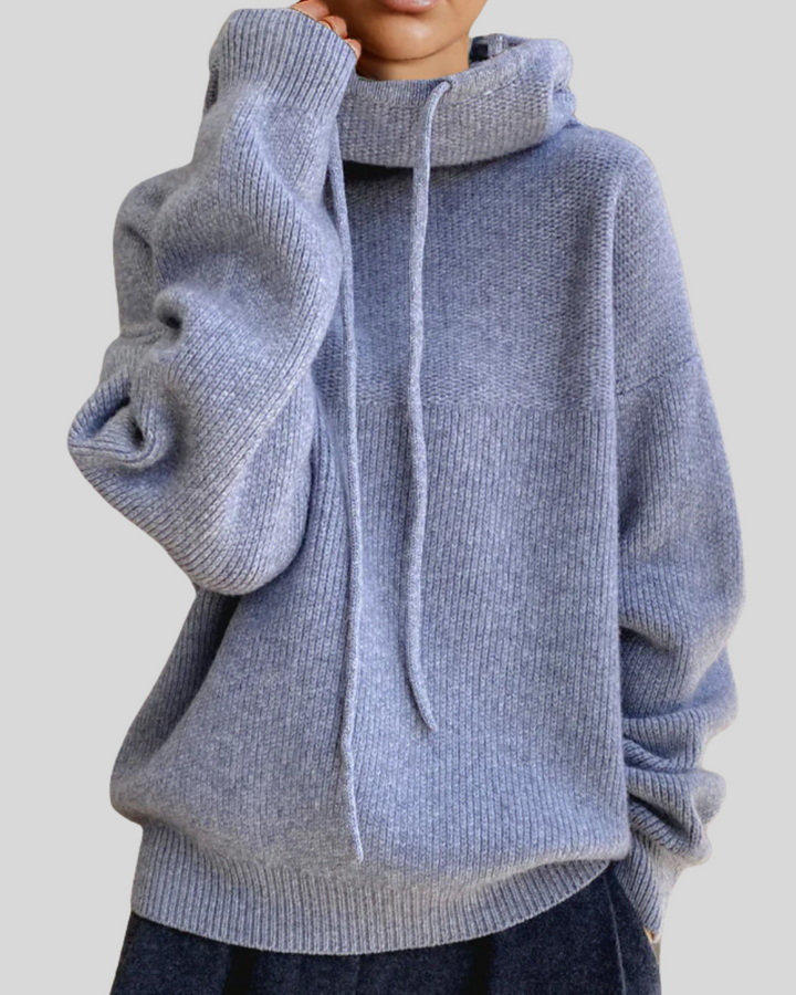 Clara | Cozy Wool-Blend Sweater with Drawstring