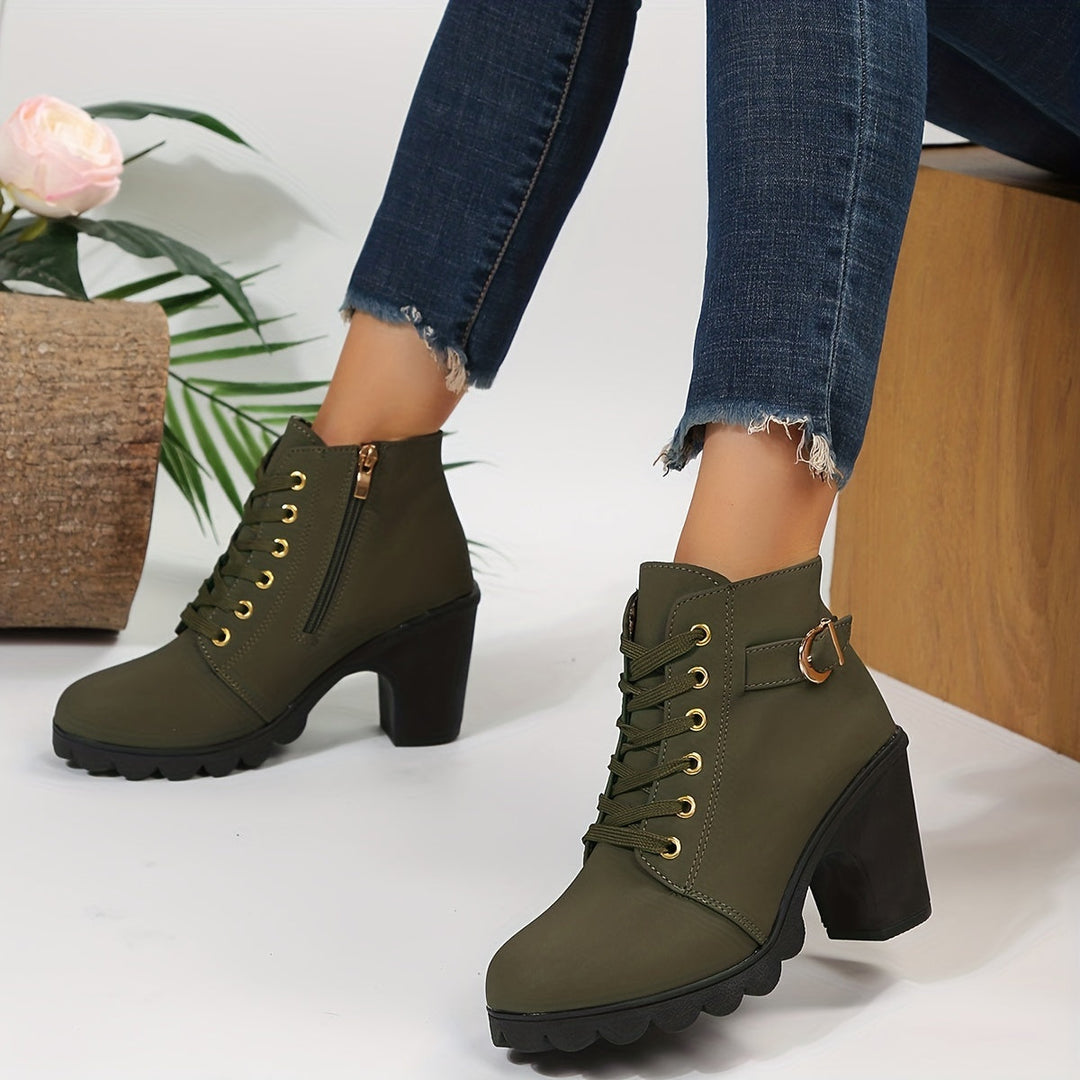 Yael - Luxe Lace-Up Pumps Boots