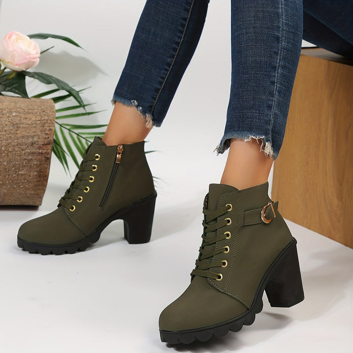 Yael - Luxe Lace-Up Pumps Boots