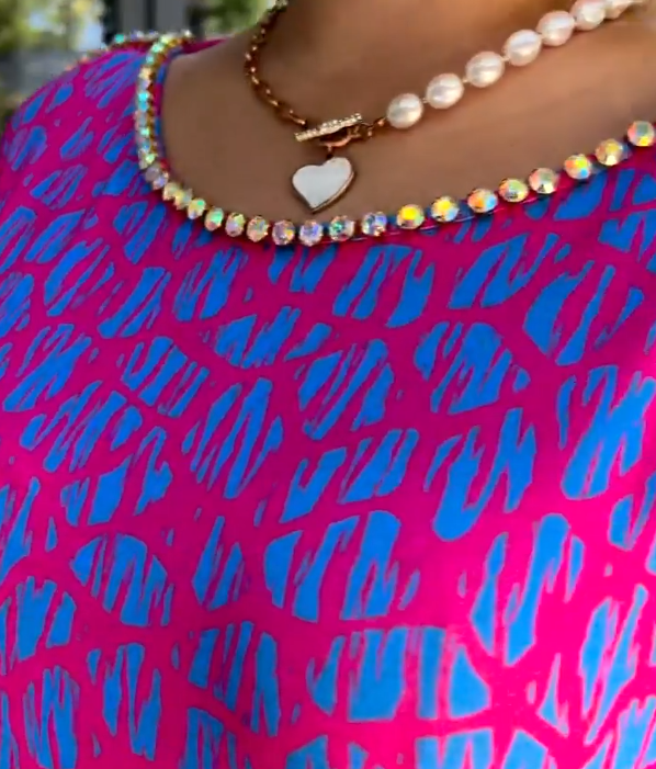 Raven - Spring Chic Printed Maxi Dress with Pockets