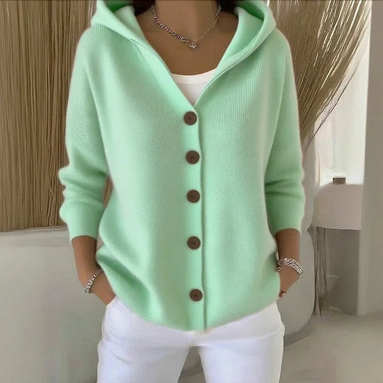 Rihanna™ | Cozy Knit Hooded Cardigan – Timeless Comfort