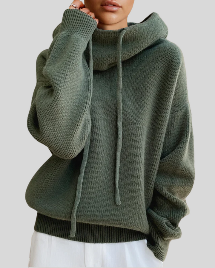 Clara | Cozy Wool-Blend Sweater with Drawstring