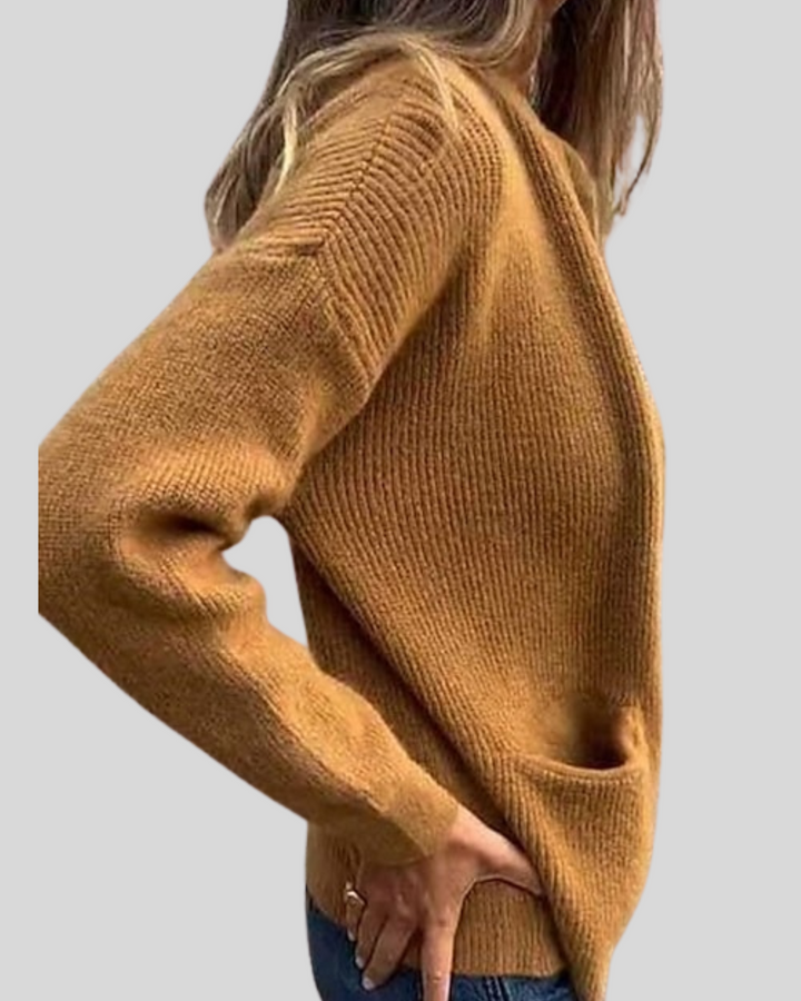 Clara | Cozy Zip-Up Sweater with Front Pockets