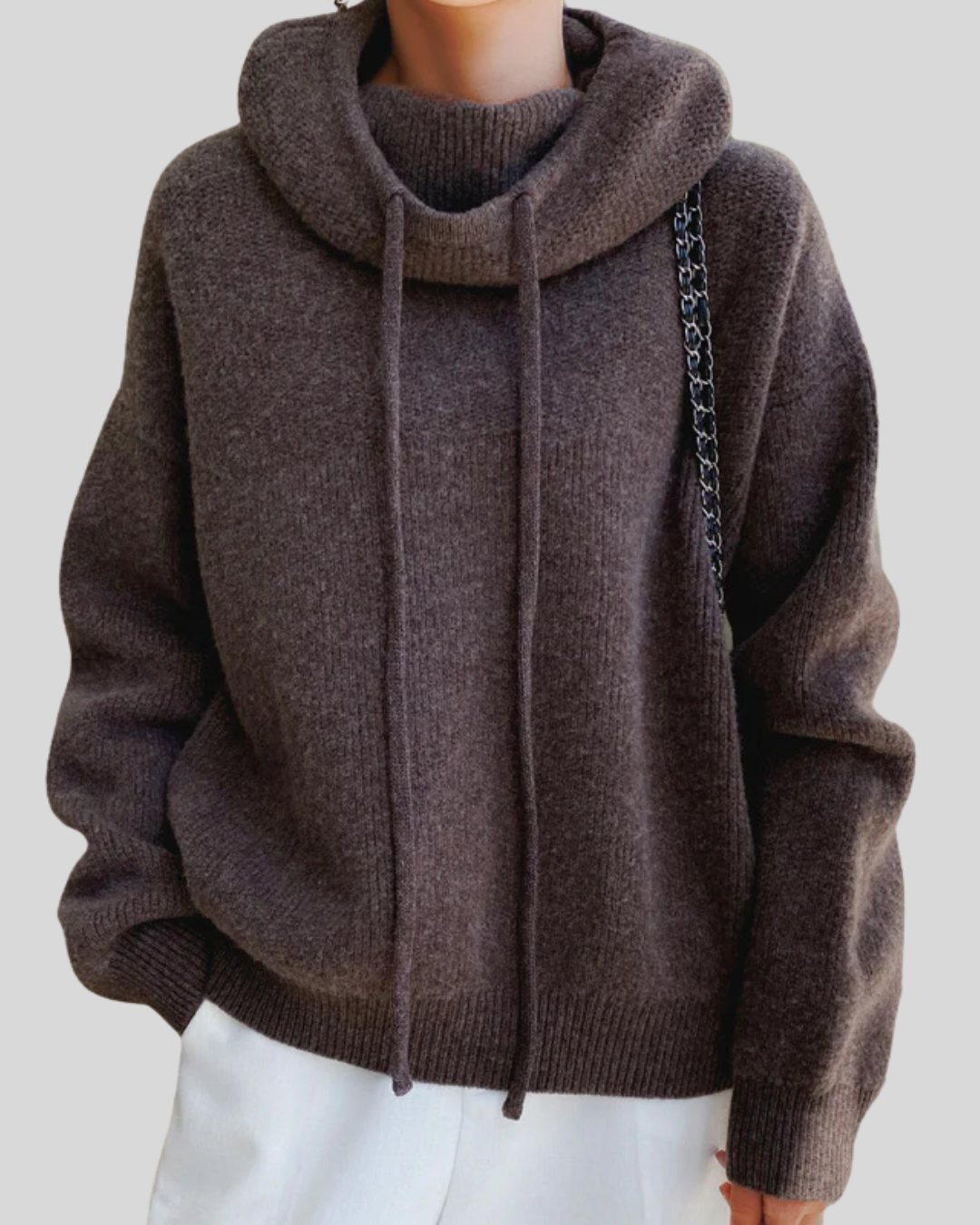Clara | Cozy Wool-Blend Sweater with Drawstring
