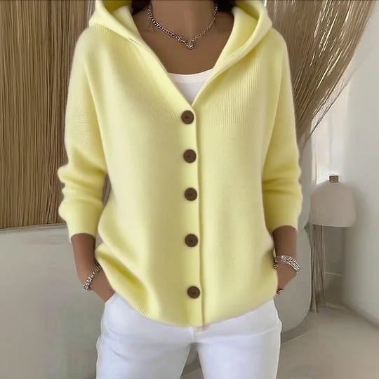 Rihanna™ | Cozy Knit Hooded Cardigan – Timeless Comfort