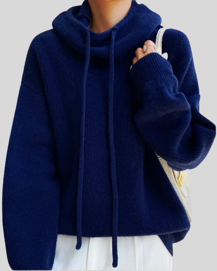 Clara | Cozy Wool-Blend Sweater with Drawstring