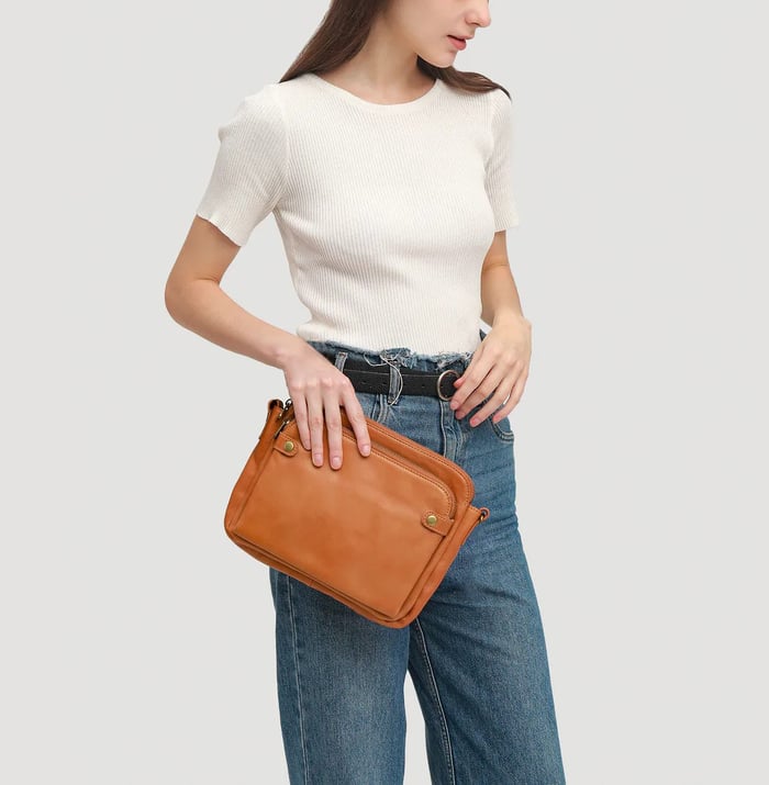 Sleek Three-Layer Crossbody Bag