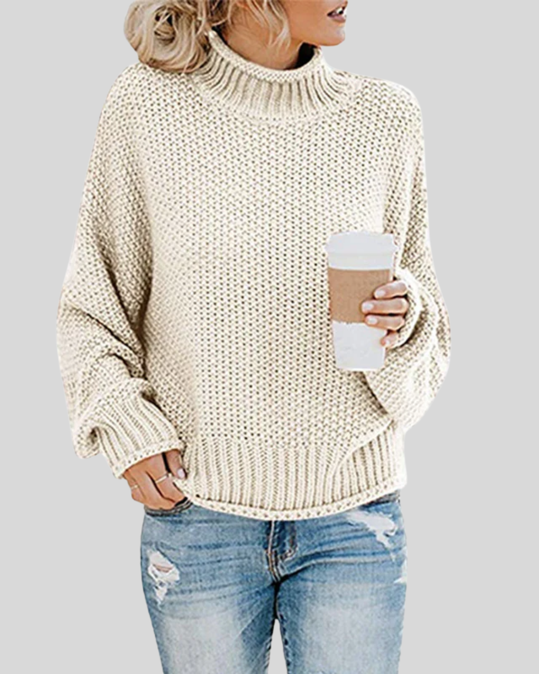 Clara | Chunky Knit Turtleneck Sweater