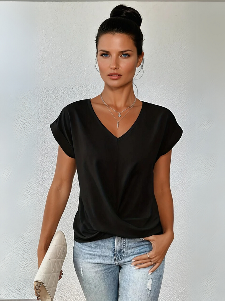 Sarah - Elegant V-Neck Summer Top