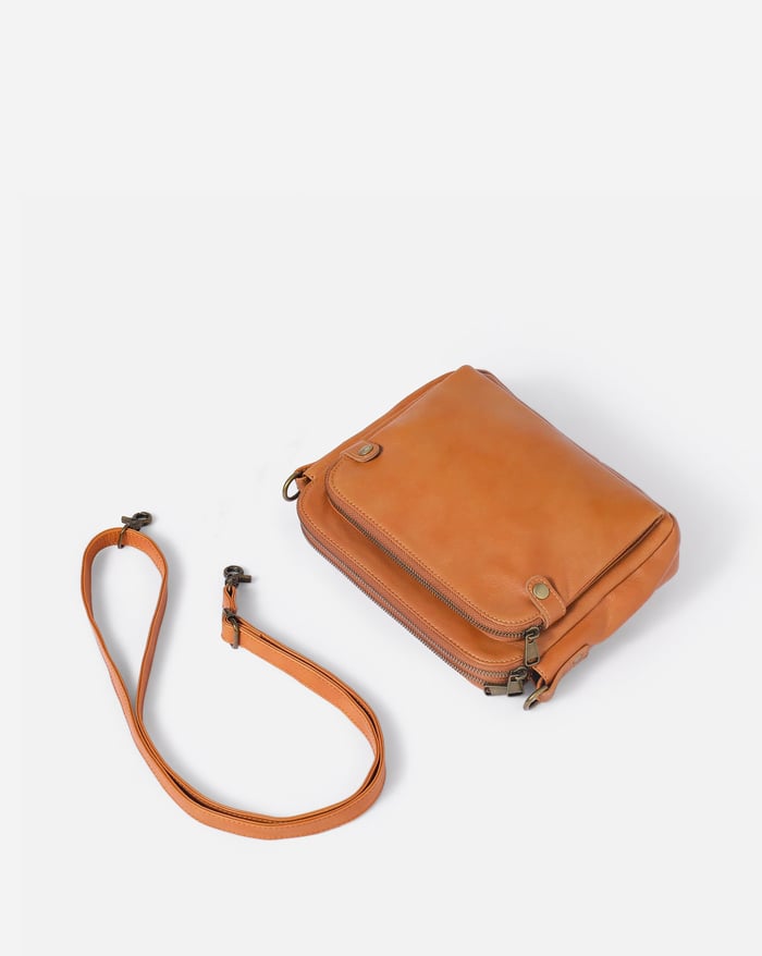 Sleek Three-Layer Crossbody Bag