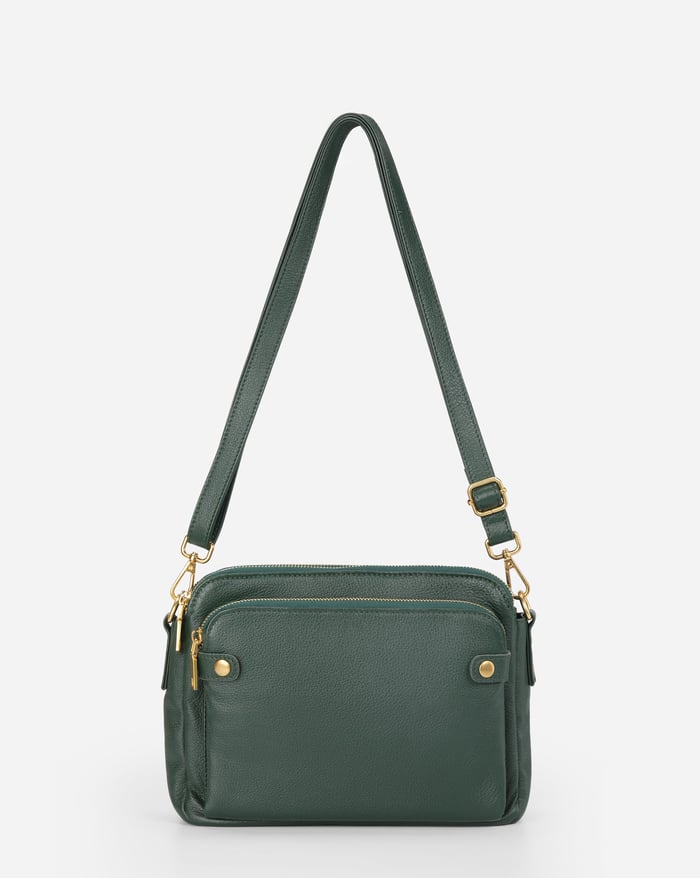 Sleek Three-Layer Crossbody Bag