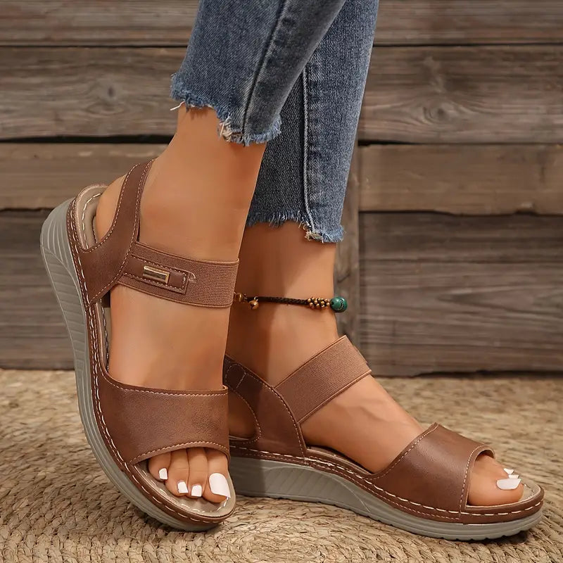 Paige - Comfort Cushioned Wedge Sandals