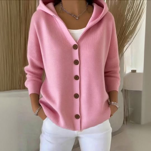 Rihanna™ | Cozy Knit Hooded Cardigan – Timeless Comfort