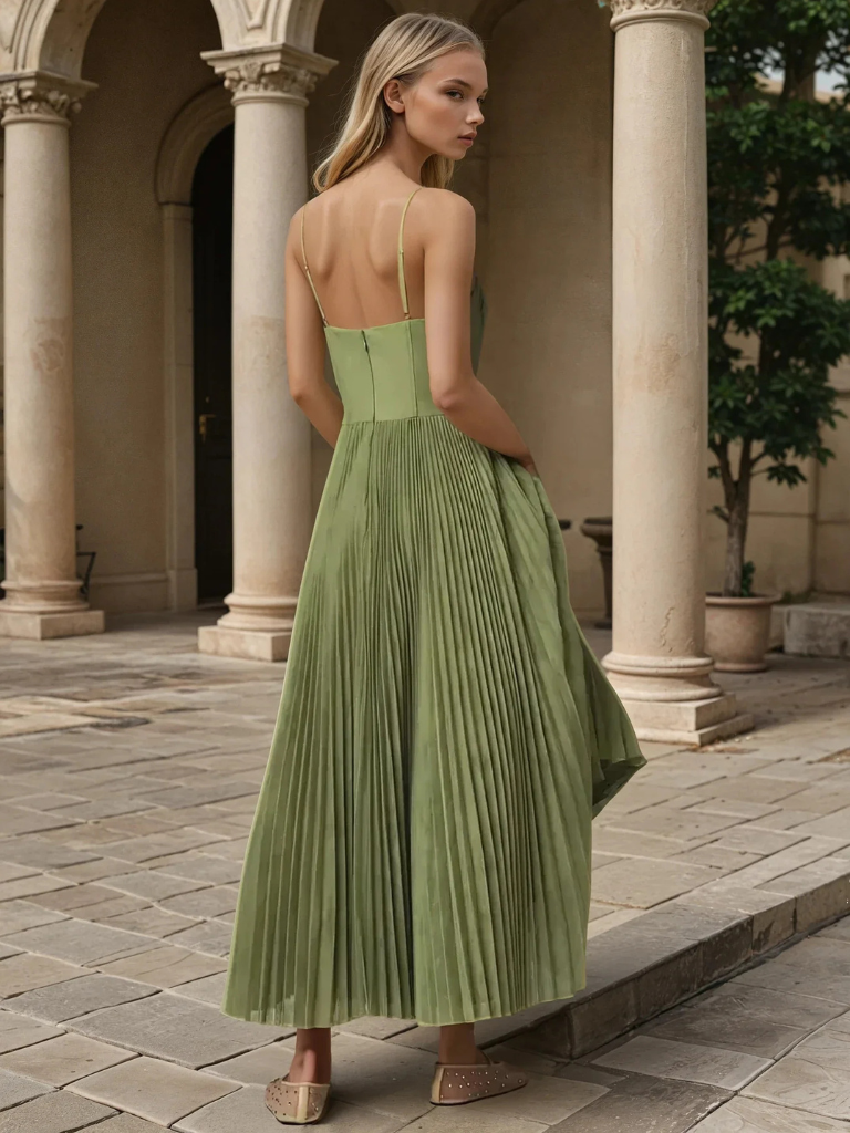 Zoe - Elegant Open-Back Sleeveless Evening Dress