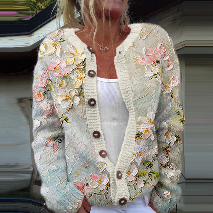 Claire | Vintage Floral Cardigan Sweater