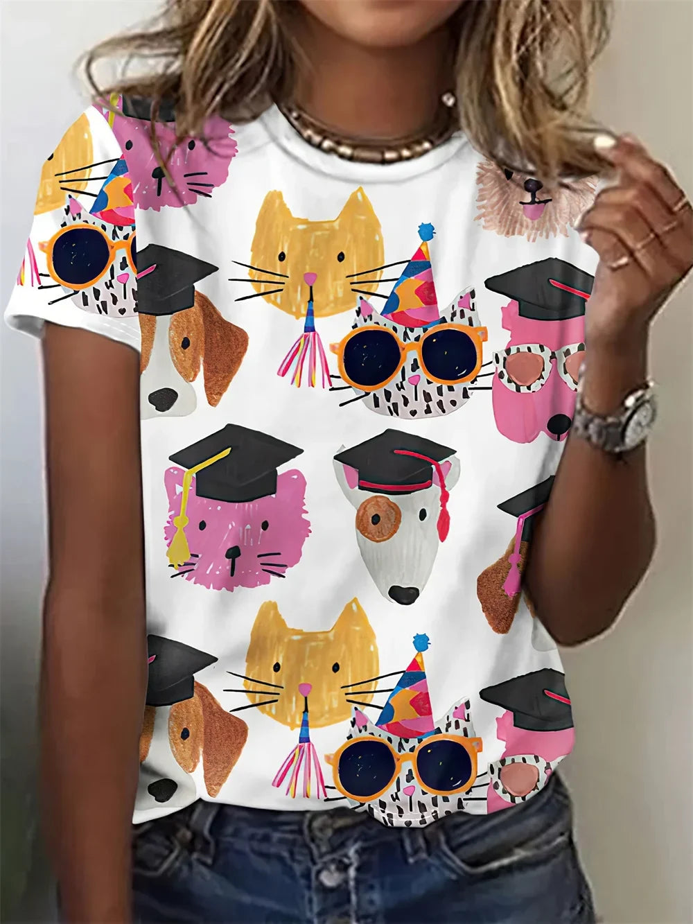 Cataleya – Animal Print Button-Down Shirt