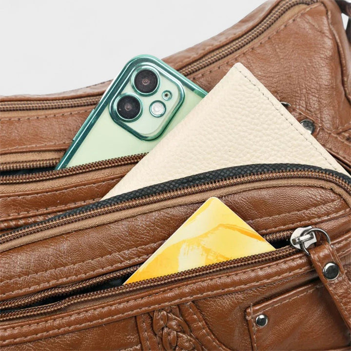 Vintage Inspired Multi-Layer Crossbody Bag