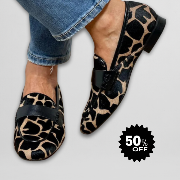 Kathy | Orthopedic Leopard Print Loafers