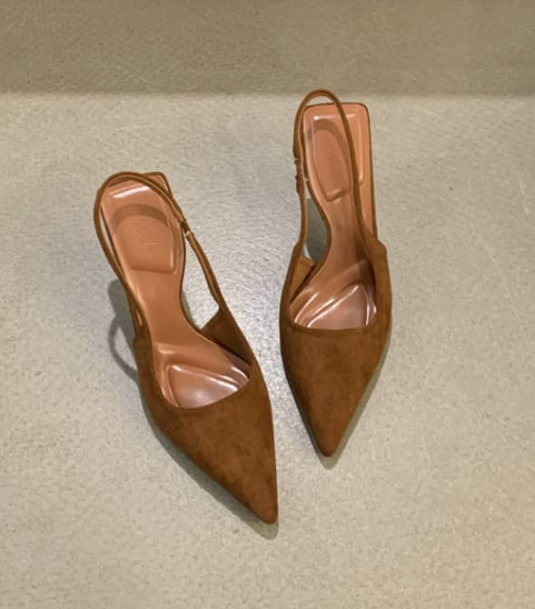 Marlena™ | Nude Slingback Heels with Slim Heel