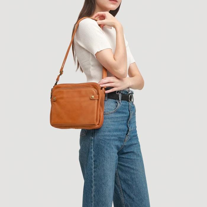 Sleek Three-Layer Crossbody Bag