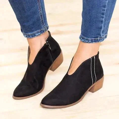 Quest - Stylish Zipper Casual Ankle Boots