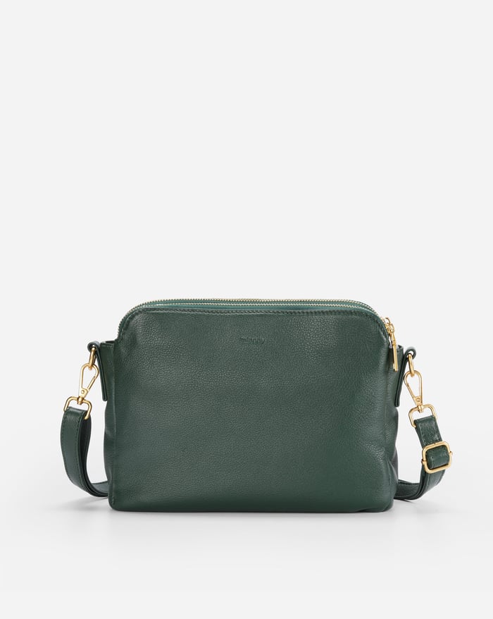 Sleek Three-Layer Crossbody Bag