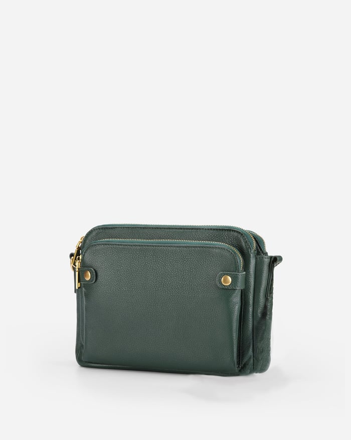 Sleek Three-Layer Crossbody Bag