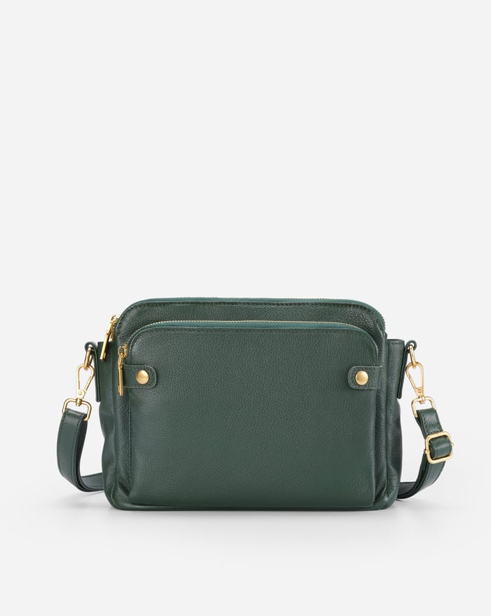 Sleek Three-Layer Crossbody Bag