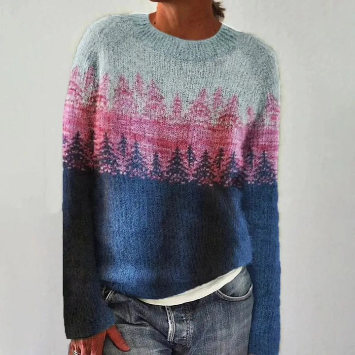 Lexi - Retro Nordic Pattern Fall Sweater