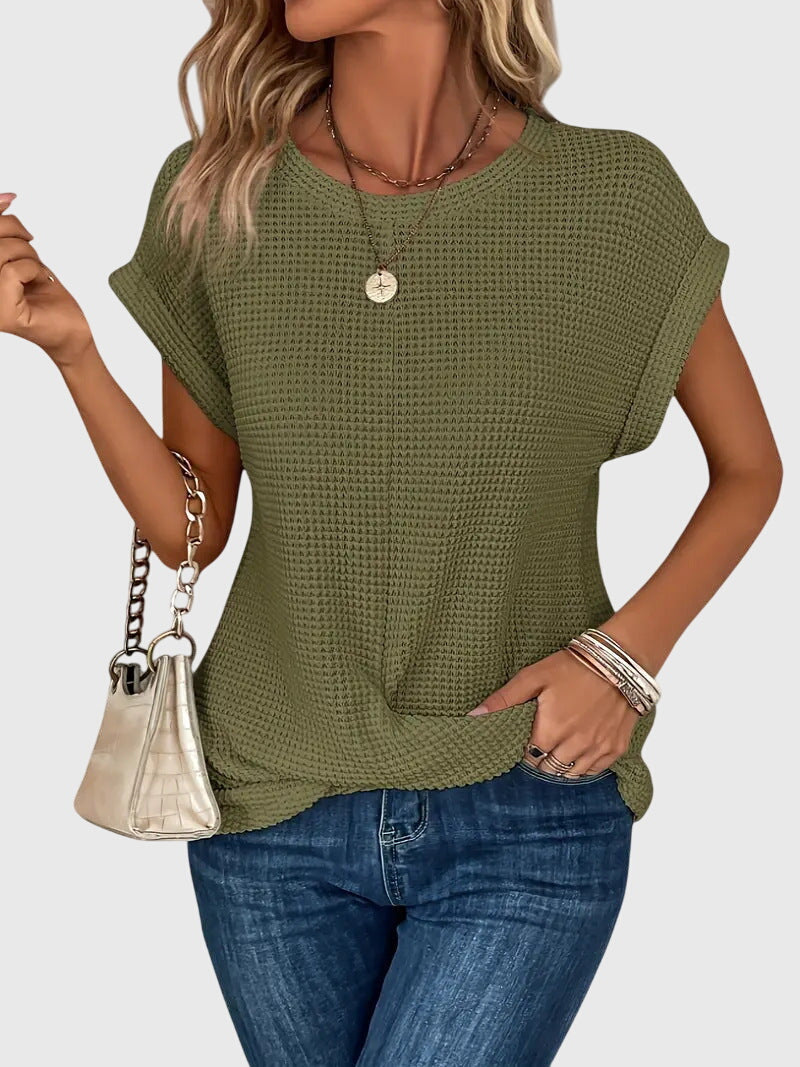 Clara | Elegant Blouse with Crew Neck