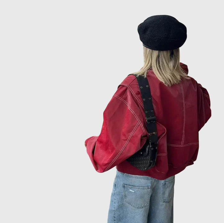 Faye | Oversized Leather Jacket