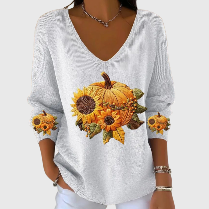 Sera™ | Elegant V-Neck Sweater