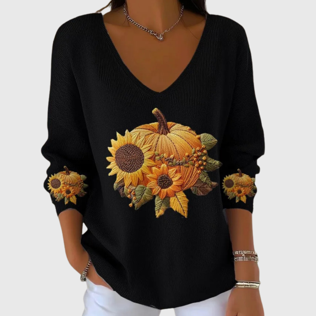 Sera™ | Elegant V-Neck Sweater