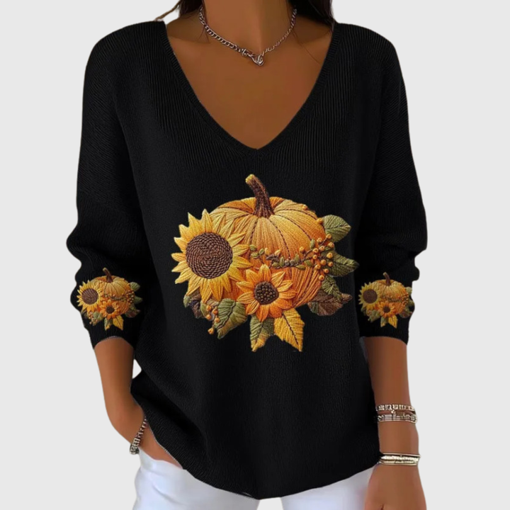 Sera™ | Elegant V-Neck Sweater