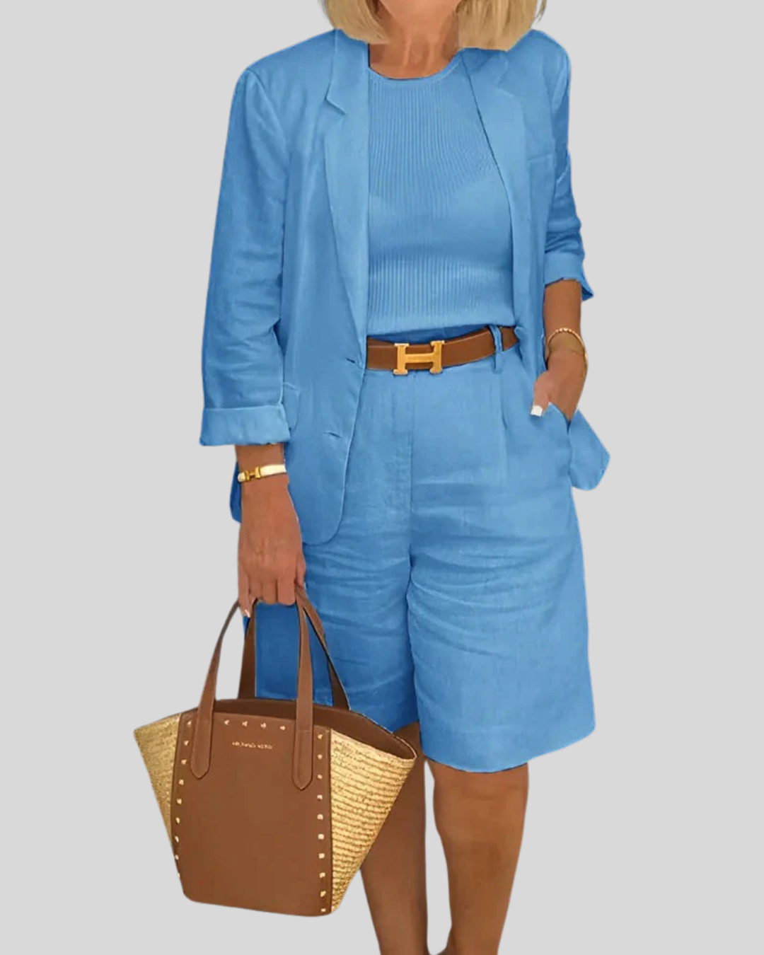 Clara | Stylish Two-Piece Blazer With Matching Shorts