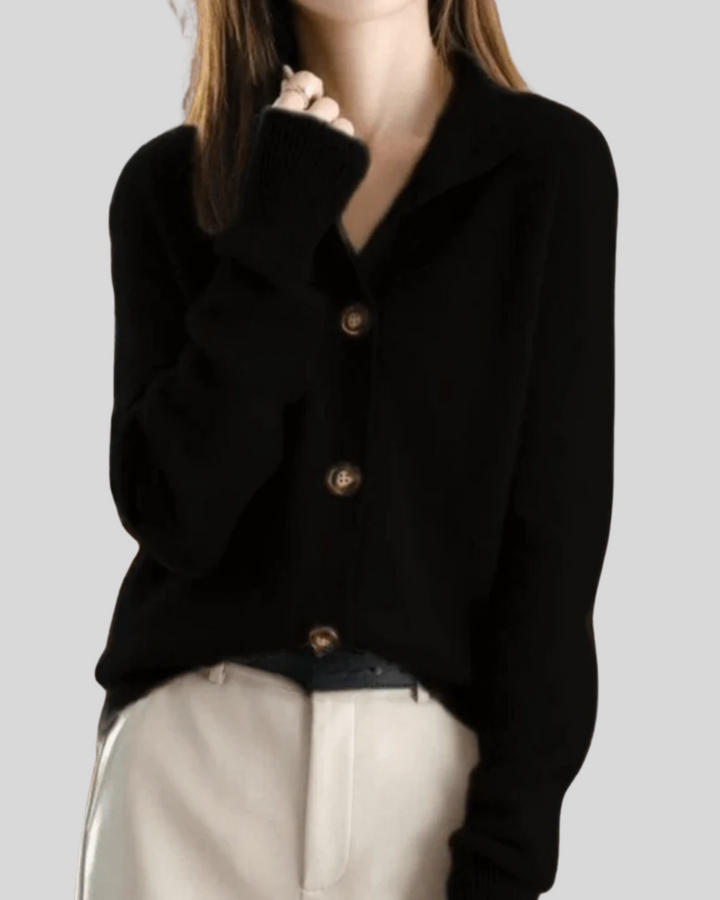 Clara | Retro-Style Knitted Cashmere Cardigan