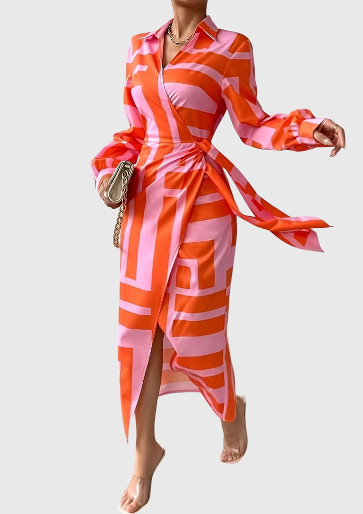 Clara | Elegant Wrap Dress with Print