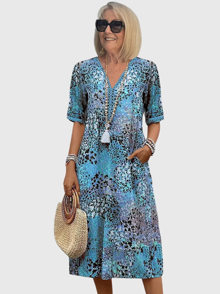 Clara | Elegant Floral Midi Dress