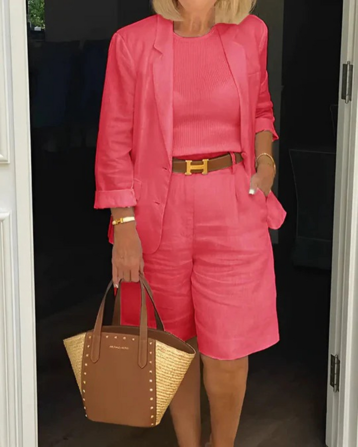 Clara | Stylish Two-Piece Blazer With Matching Shorts