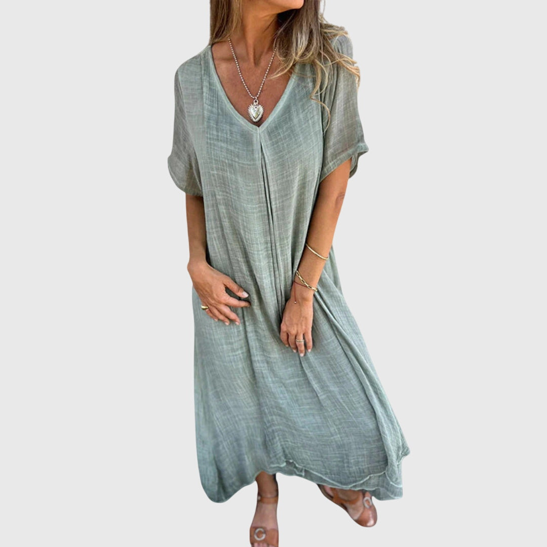 Clara | Elegant Lightweight V-Neck Dress