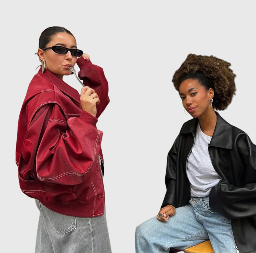 Faye | Oversized Leather Jacket