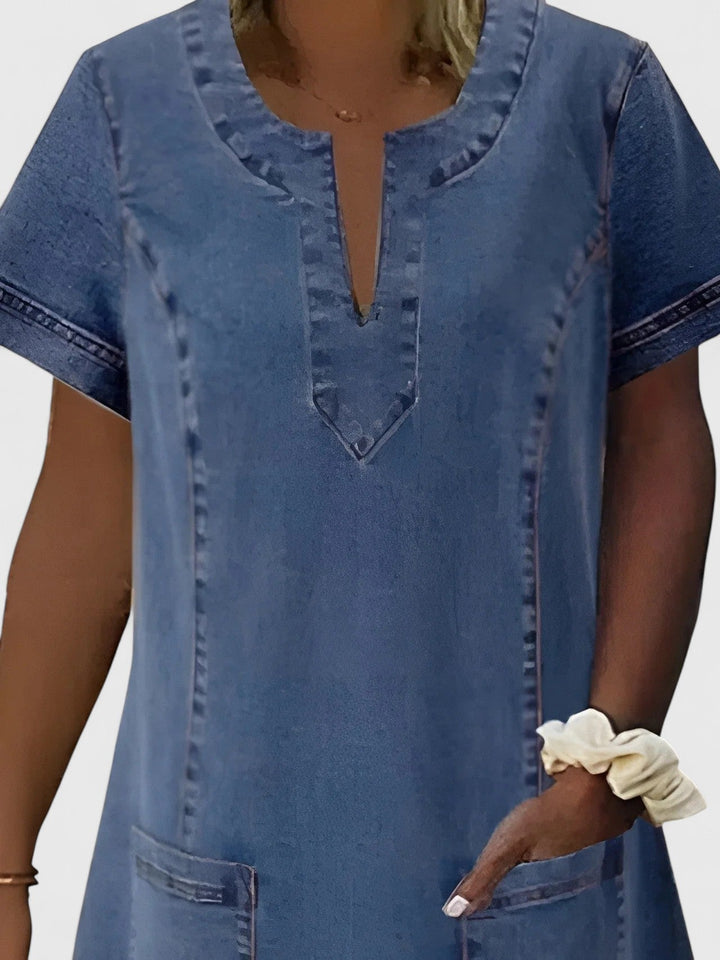 Clara | Elegant Denim Dress