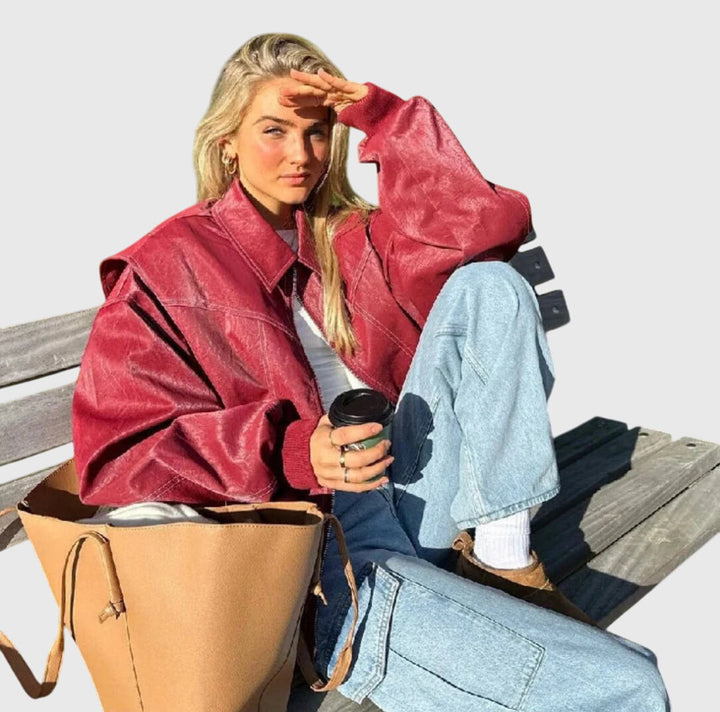 Faye | Oversized Leather Jacket