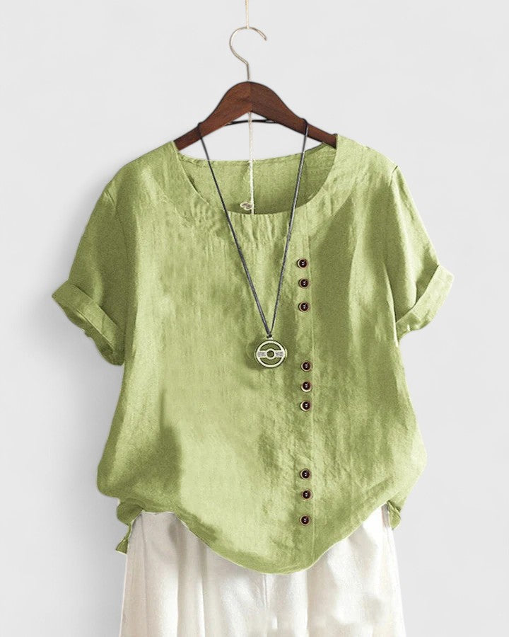 Clara | Comfortable Short Sleeve Blouse