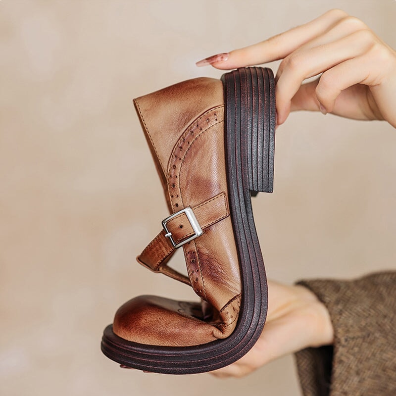 Clara | Leather Mary Janes